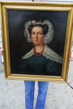 Antique c1830 Fine PORTRAIT Painting