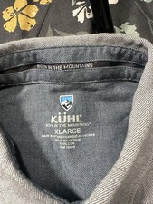 KÜHL Men's Grey Descendr Flannel Long Sleeve Shirt Size XL Excellent Condition picture
