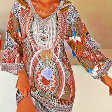 Plus 1XL (Size 14) Middle Eastern Dress - Work to Cocktails 🌺CLEARANCE SALE picture