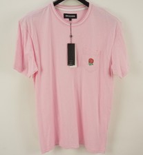 New Reason Brand Rose Pocket Featherweight Cotton Crew T-Shirt Men's Largre Pink picture