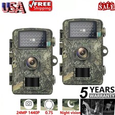 2PKS 1440P Hunting Game Trail Camera 2.5K Wildlife Waterproof Cam Night Vision.. picture