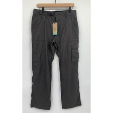 Prana Pants Mens 31x30 Gray Stretch Zion Pant II Straight Leg Hiking Cargo NEW picture