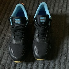 PUMA Tetris Men’s Black Blue Orange Low Top Lace-Up Synthetic Sneakers picture