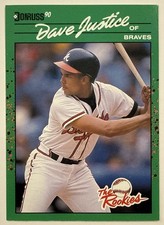 1990 Donruss The Rookies David Justice #14 (RC) Atlanta Braves picture