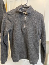 Smartwool Sweater Women's Medium Charcoal Gray Half 1/2 Zip 100% Merino Wool picture