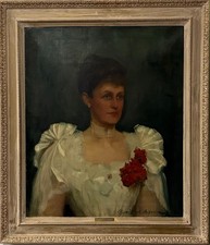 Charles Goldsborough Anderson Portrait Lady Oil Painting Signed British c1895 picture