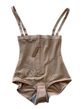 Shapellx Bodysuit Shapewear XL Nude Zip Front Tummy Control Body Shaper NWT picture