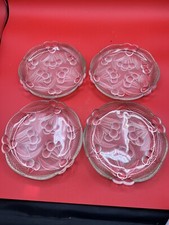 Mikasa Bountiful Salad Plates Set 4 Frosted Glass 7.5” picture