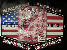 DIXXON - The Ribbon Men's Flannel Pink/White Button-Down Collar L picture