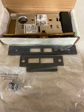 Baldwin 6321.190.L Satin Black Left Handleset & Knob Mortise Lock, 2-1/2