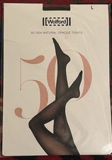 Wolford 50 DEN Natural Opaque Tights (Brand New) Large Black picture