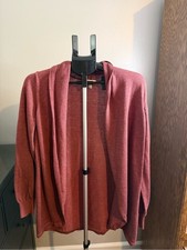Ella Moss Rose Mauve Open Front Lightweight Cardigan Sweater XL picture