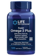 Life Extension Super Omega3 Plus EPA/DHA fish oil, sesame lignin, olive color- picture