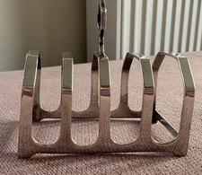 Emile Viner 1931 antique Art Deco Solid Sterling Silver Toast Rack Sheffield 51g picture