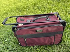Tutto 4220MA Rolling Sewing Machine Case Burgundy 19x12x10 Wheeled picture