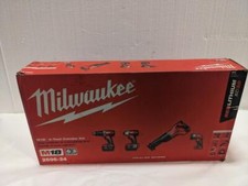 MILWAUKEE M18 CORDLESS LITHIUM-ION 4-TOOL COMBO KIT 2696-24 BSR35 picture