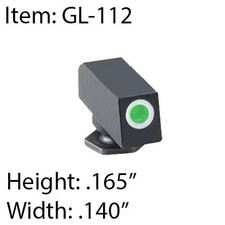 Ameriglo Glock Tritium Front Sight .165 x .140 Green UPC: 644406900184 picture