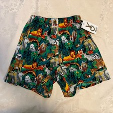 NOS Vintage Maxx Boxer Yo Wear Jungle Safari Boxer Style Shorts Unisex 90s M USA picture