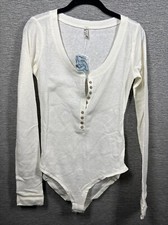 NEW Intimately Free People Dylan Thermal Bodysuit Ivory Size S picture