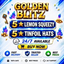 Golden Blitz Monopoly Sticker Go 4⭐Lemon Squeezy & 5⭐ Tinfoil Hats Fast Delivery picture