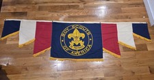 Vintage BSA Boy Scout Ceremonial Banner Flag 8ft X 2.5ft picture