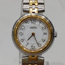 HERMÈS Profile Date Quartz Analog White Dial Luxury Wristwatch picture