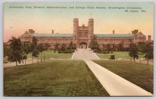 St Louis Missouri MO University Hall Washington University Postcard c1910s picture