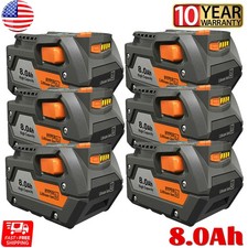 PACK For Ridgid 18V R840085 8.0Ah Lithium-ion Battery Rigid 18Volt R840087 picture