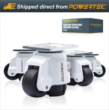 POWERTEC 17300 2-Inch Leveling Casters Set of 4 - Retractable and Swivel Castors picture