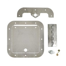 6x6 Polished Aluminum Fuel Access Door Dzus Fastener IMCA USMTS Hot Rod Panel picture