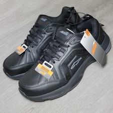 Avia Mens Quickstep Memory Gel Footbed Walking Shoe Sneaker 9 Wide Black Leather picture