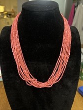 Vintage Multi Strand Bead Necklace 14k Clasp picture