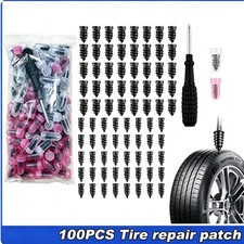 100Pc Tire Repair Rubber Nails Tyre Puncture Repair Screws Kit with Screwdriver picture
