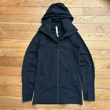 Lululemon In Stride Jacket Black Full Zip Performance Athletic Hoodie 4 picture