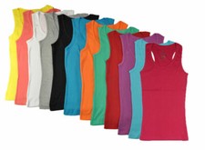 Pajama R Us Women's 12 Pack Racer Back Tank Tops Size S M L XL picture