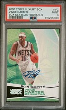 2005-06 Topps Luxury Box Vince Carter Box Seats Auto PSA 9 BSA-VC /224 picture