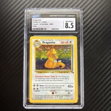 CGC 8.5 DRAGONITE 4/62 HOLO FOSSIL POKEMON NM/MINT+ picture
