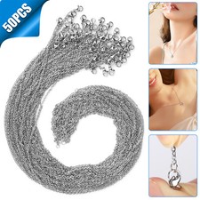 50Pcs Stainless Steel Silver Tone Chain Necklace Bracelet for DIY Jewelry Making picture