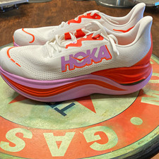 Hoka Skyward X Men's Low Top Lace-Up Sneaker White Orange Purple Rubber New picture