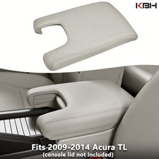 Fits 2009-2014 Acura TL Vinyl Leather Console Lid Armrest Cover Taupe Gray picture