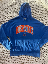 Perfectly Worn J. America Boise State Broncos Pullover Hoodie Sweatshirt Size L picture