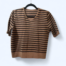 Naigai D-TK-1551 Women’s 100% wool top Vtg 1990s Japanese Archive Minimalist picture