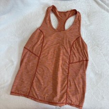 Women’s Xersion Everair Orange Striped Racerback Athletic Tank picture