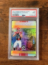 Panini 2017 Donruss Optic Illusions #20 Mahomes II/Dawson Holo PSA 9 picture