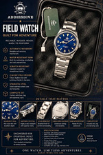 Addiesdive AD2112 Automatic Blue Dial 39mm SS Bracelet 100m picture