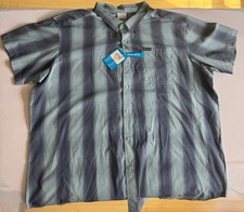 Columbia Rogers Peak Men’s 3X Short Sleeve Plaid Shirt Collegiate Navy NWT picture