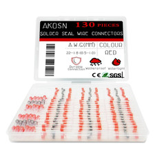 130 PCS Red Heat Shrink Butt Connectors,22-18 AWG, Self Soldering Butt picture