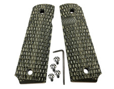 1911 G10 Grips Full Size Green + DRAGON Dotted Grip W/ Screws 1911 Grips picture