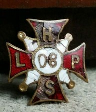 Vintage Metal pin with letters H L P S picture
