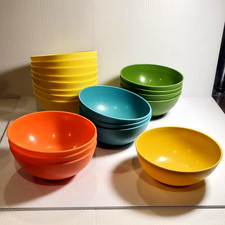 19 Vintage 1970s Gas Station Premiums Esso Exxon Plastic Colorful Kitchen Bowls picture